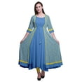 thumbnail image 1 of Bimba Robe Anarkali Imprimée pour Femmes Kurti Indienne Sans Manches Kurta Évasée, 1 of 6
