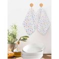 thumbnail image 2 of Colorful Polka Dot Kitchen Dish Towels for Drying Dishes Set of 2, Modern Minimalist Geometric Waffle Weave Microfiber Hand Tea Bathroom Towels Quick Dry & Absorbent Towel 12x12, 2 of 7