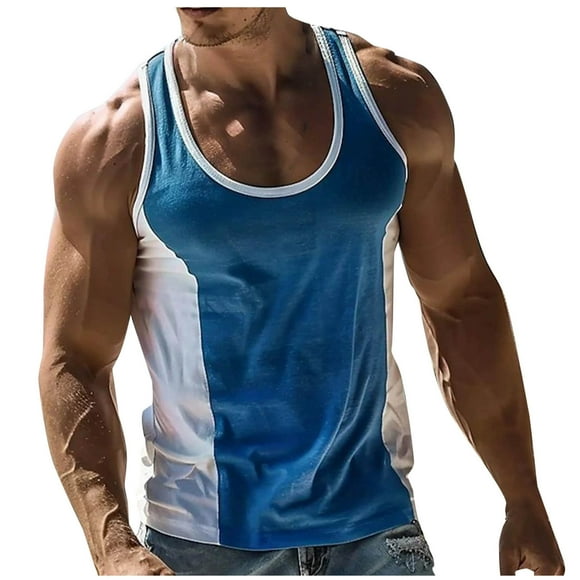 Sports T-shirt for Men, Short Sleeve Round-Neck Cotton-Polyester Blend, Breathable Fitness Top, Slim Fit for Asian Body Type, Casual Outdoor Wear