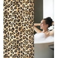 thumbnail image 4 of Cortina de ducha para baño, bonita, estética, decorativa, moderna, femenina, diseño único para niñas, bonita, tela impermeable para mujer, cortinas de baño, bañera, 180 x 180 cm, estampado de leopardo, 4 of 5