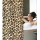thumbnail image 4 of Cortina de ducha para baño, bonita, estética, decorativa, moderna, femenina, diseño único para niñas, bonita, tela impermeable para mujer, cortinas de baño, bañera, 180 x 180 cm, estampado de leopardo, 4 of 5
