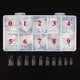 thumbnail image 1 of Puntas de uñas acrílicas blancas, 500 unidades, puntas postizas artificiales francesas para manicura, salones de arte y bricolaje en casa, 1 of 5