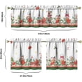 thumbnail image 2 of Christmas Kitchen Curtains and Valances Set of 3,Red Christmas Elk Snowflake Christmas Kitchen Decor, Winter Xmas Curtains and Valances Short Curtain Set for Kitchen Bedroom Holiday Decor 24 Inch, 2 of 6