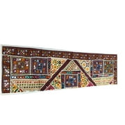 Mogul Southwestern Table Runner Ivory Patchwork Tapestry Throw Boho House Gift 60x20