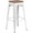 White, variant on Flash Furniture Lily 30" High Backless Orange Metal Barstool with Square Wood Seat