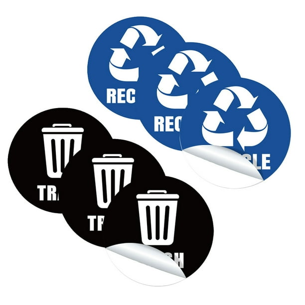 Stickers Trash Recycle Label Waste Garbage Sticker Can Decals