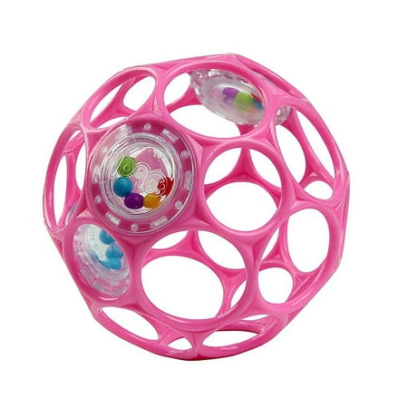 Bright Starts Oball Rattle Easy-Grasp Toy in Pink