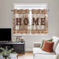 thumbnail image 4 of Vintage Farmhouse Kitchen Curtains Window Panels, Retro Home Text Country Star Wooden Insulated Window Treatment Curtain, Grommet Curtains for Bedroom/Living Room/Bathroom, 2 Piece 42"Wx54"L, 4 of 8