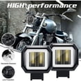 thumbnail image 2 of Barra de luz LED de 3 pulgadas 9-36V 80W 10000LM 6000K Proyector DRL Ojos de ángel Luz de conducción LED Todoterreno Cápsulas de luz LED para camiones Coche SUV 4x4 Motocicletas Paquete de, 2 of 5
