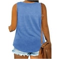 thumbnail image 3 of Plus Size Women Solid Color Sleeveless Casual Tank Tops Crew Neck Simple Camisole 5XL, 3 of 4