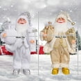 thumbnail image 3 of DefiDgd 12inch Christmas Santa Claus Figurines Doll Standing Doll Decoration, for Room Fireplace Tabletop Centerpieces Window Display Props Figure Ornament(White), 3 of 3