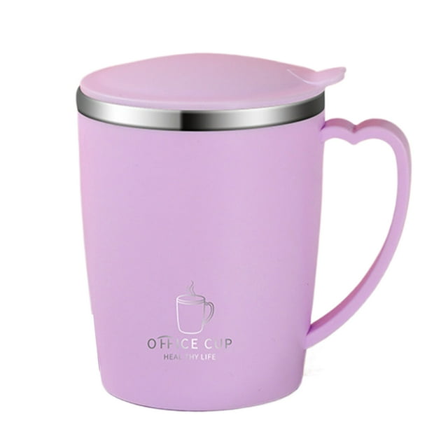 Youkk Stainless Steel Cup Leak-Proof Lid Portable Size Multiple Color Options Gift Idea Coffee Mug Cups Pink