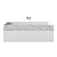 thumbnail image 2 of Eviva Fritti 36 Inch White Wall Mount Bathroom Vanity with Marble Basin, 2 of 8