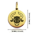 thumbnail image 2 of Stainless Steel Taurus Zodiac (Bull) Round Medallion Pendant Necklace, 2 of 3