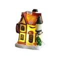 thumbnail image 3 of Casa de resina en miniatura con iluminación de nieve navideña y centros de mesa con luz cálida Estilo C, 3 of 9