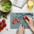 thumbnail image 4 of Grey Cutting Board, Illustration of Bare Branches in Winter Cold Weather Stormy Day Design Art Print, Decorative Tempered Glass Cutting and Serving Board, Small Size, Grey, by Ambesonne, 4 of 5