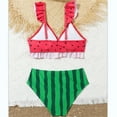 thumbnail image 6 of Xijirk Girls Swimsuit,Two Piece Bikini Swimsuit for Big Kids Teen Adjustable Top and High Waisted Bottoms Swimwear Beach Pool,Kids Swimsuits,Watermelon Red,10-11 Years, 6 of 6
