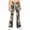Bronze, variant on Girls Camo Pants Flare Leg Kids Camo Maple Leaf Print Pants School Uniform Slacks Preppy Clothes With Button and Pockets
