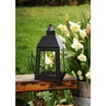 thumbnail image 1 of Hometrends Black Glass and Metal Lantern, 1 of 4