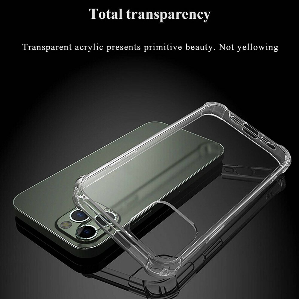 For iPhone 12/Pro/Max/Mini Case Crystal Clear Slim Shockproof TPU Phone