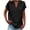 Black, variant on Women's Solid Cotton Linen Tops Henley V Neck Short Sleeve Blouse Summer Casual Dressy Tees Black,Navy,Blue,Sky Blue,White,Red,Purple,Gray,Khaki,Green,Army Green S,M,L,XL,XXL