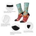 thumbnail image 3 of Picia Floating Colorful Cereal Print Athletic Socks for Men & Women – Cushioned Moisture-Wicking Crew Socks for Sports, Running, and Training, Soft & Breathable Size 5-11, 3 of 6