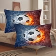 thumbnail image 5 of WASFDN Kids Duvet Cover Football Bedding Set for Children Boys 3D Printed Soccer Quilt Cover Set with 2 Pillowcases Sports Theme Comforter Cover 3Pcs,Full Size,Style D, 5 of 7