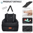 thumbnail image 3 of Small Dog Car Seat, Memory Foam Dog Booster Car Seats with Thick Cushion for Medium Dogs Under 35lbs, Detachable Washable Dog Bed for Car, Pet Carseat with Storage Pockets,2 Safety Belts, 3 of 6