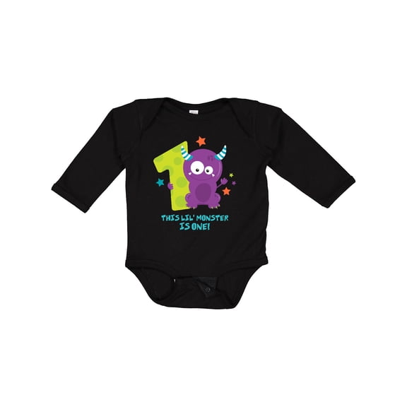 Inktastic Monster 1st Birthday Boys or Girls Long Sleeve Baby Bodysuit
