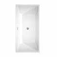 thumbnail image 4 of Wyndham Collection  Sara 63-inch White Freestanding Soaking Bathtub, 4 of 5