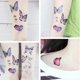 thumbnail image 2 of 24 pegatinas de tatuaje temporal de mariposa 3D para mujeres y niñas, arte corporal, tatuajes flash, pegatinas impermeables, 52 estilos, 2 of 2