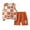 Orange A10, variant on Lightweight Outfits for Girls C=Ute Printed Crewneck Tsnk Tops And Shorts Girls 2 Piece Sets Size 6M-8Y
