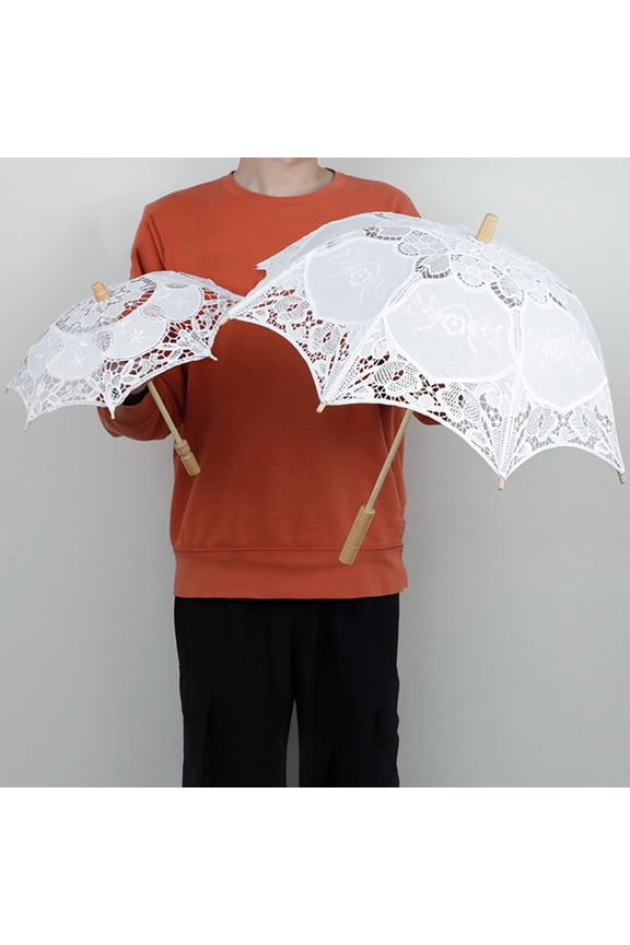 Sun Umbrella Sturdy Elegant Retro Style Foldable Anti-rust Photo Props Palace Craft Umbrella for Wedding