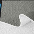 thumbnail image 5 of Castle Fairy Mid Century Geometric Panel Quilt King 3 Pieces,Minimalism Solid Block King Coverlet Set,Blue Gray Black,1 Bedspread and 2 Pillowcases, 5 of 7