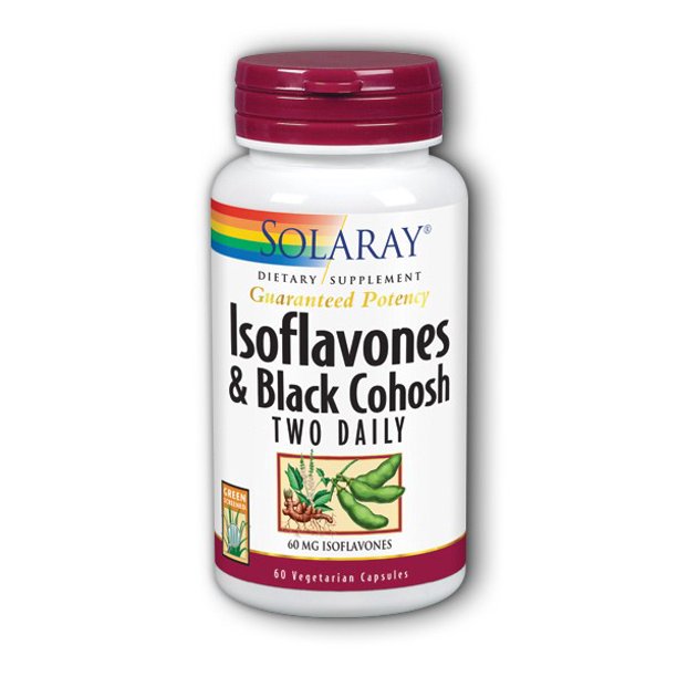 Isoflavones & Black Cohosh Two Daily Solaray 60 Caps
