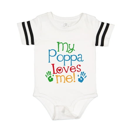 

Inktastic My Poppa Loves Me Outfit Gift Baby Boy or Baby Girl Bodysuit