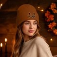 thumbnail image 6 of PureCasa Beanies Hat for Women Halloween Pumpkin Embroidered Knitted Beanie Hat Winter Thick Warm Soft Cute Hat for Halloween, 6 of 7