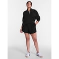 thumbnail image 2 of Avia Women's and Women's Plus Ribbed Ottoman Lounge Shorts, 4.25'' Inseam, Sizes XS-4X, 2 of 6