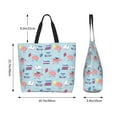 thumbnail image 5 of Pofeuu Brain Training Print Reusable Grocery Bags - Washable, Foldable, Packable Tote, Large Handles, Heavy Duty, Zippered Top Pouch, 5 of 8