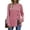 Pink, variant on Fantaslook Blouses for Women Long Sleeve Crew Neck Tunic Tops Buttons Side Fall Shirts