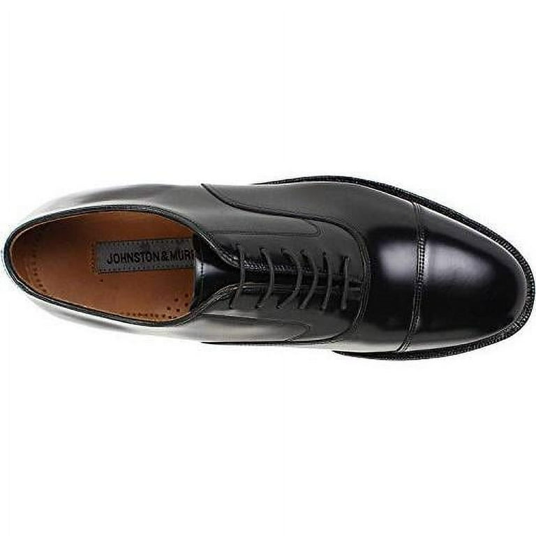 Johnston & Murphy Men's Melton Cap Toe Black Calfskin - Walmart.com