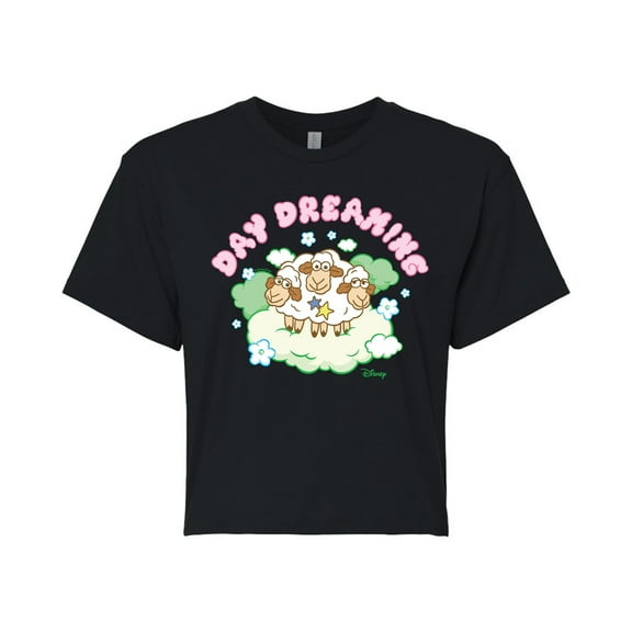 Toy Story - Day Dreaming Sheep - Juniors Cropped Cotton Blend T-Shirt