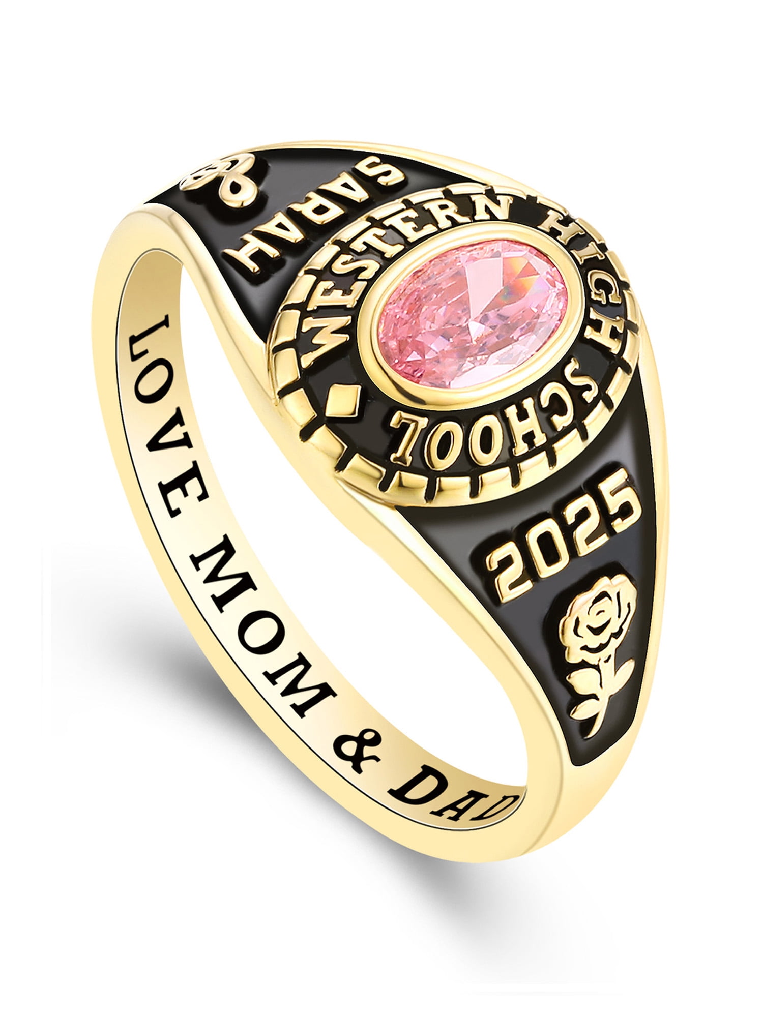 Mementos Jewelry USA Customized Classic Sterling Silver Class Rings for Women High School College