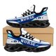thumbnail image 1 of Zapatillas deportivas transpirables de verano con estampado de líneas azules y doble caña de serpiente, cómodas y a la moda, sencillas y suaves., 1 of 6