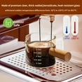 thumbnail image 5 of YARRAMATE 2 Pack Espresso Cups with Wood Handle, Clear Glass Accessories, Double Spout Measuring Cup with Dual Scale, Espresso Shot Glass with V-Shaped Spout, 3.4 OZ / 100 ML, 5 of 7