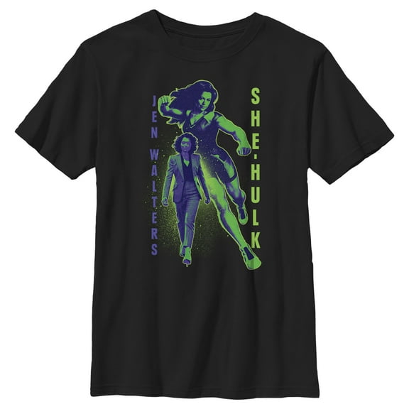 Boy's She-Hulk: Attorney at Law Brains and Muscles  Graphic Tee Black X Large