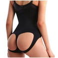 thumbnail image 2 of Elainilye Fashion Womens Shapewear Tummy Control Exposed Buttock Butt Lifting Panties Exposed PP Mesh Sexy Body Shaper,Black, 2 of 6