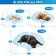 thumbnail image 6 of PetAmi Dog Cooling Mat, Ginkgo Leaf Shape, Pet Pad with Cooling Nylon & Soft Fleece, Q-Max > 0.4 Reversible All Season Blanket for Dogs & Cats, Small 35x40 In, Light Blue, 6 of 8