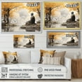 thumbnail image 4 of Designart "Enlightened Path Grey and Yellow Buddhism III" Spiritual Canvas Wall Art, 4 of 5