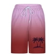 thumbnail image 4 of hoksml Mens Swim Trunks Elastic Waist Drawstring Gradient Print Shorts 5 Inches, 2-in-1 Style with Lined Swimming Bathing Suit Summer Beach Shorts, 4 of 5